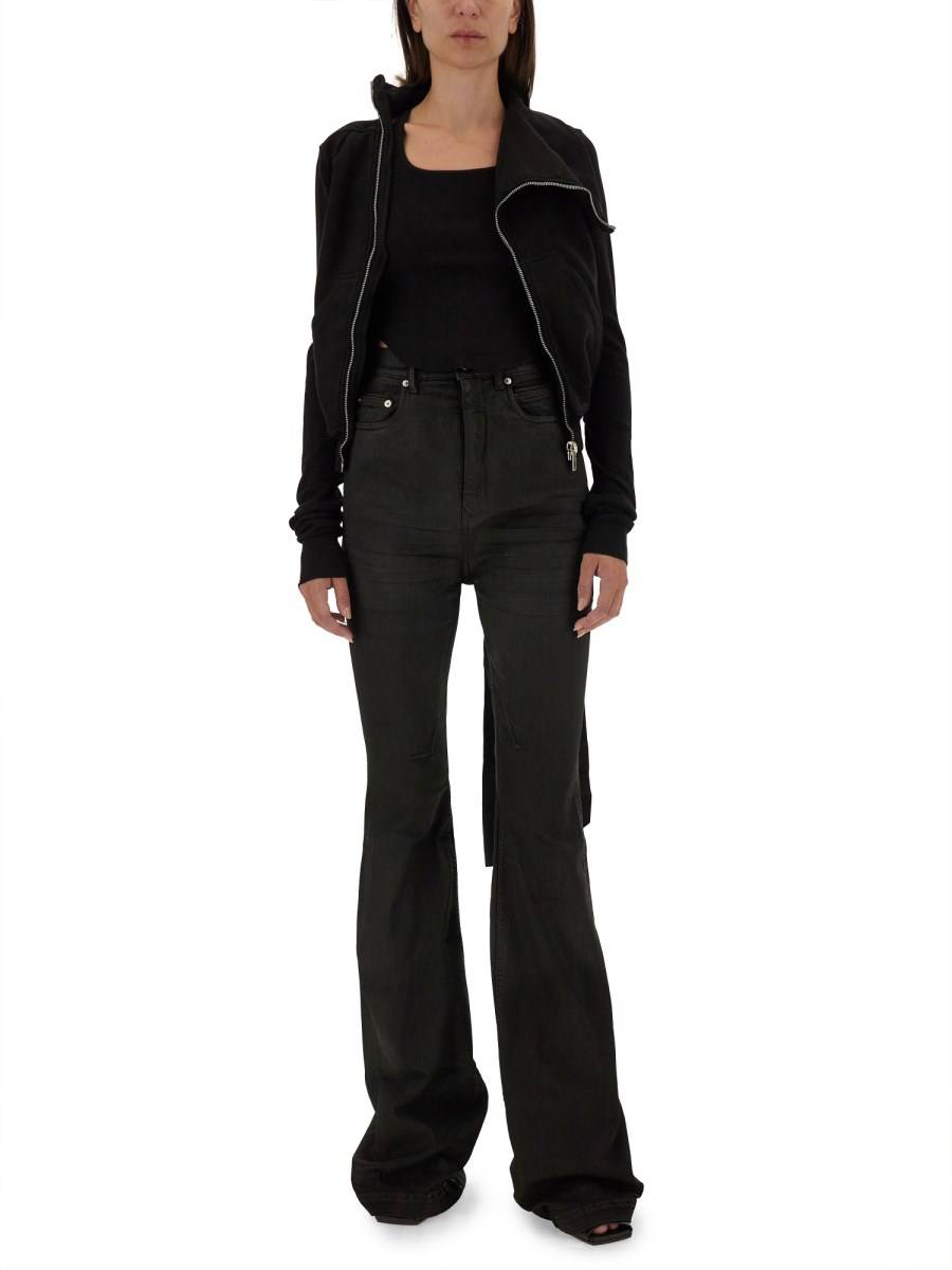 RICK OWENS DRKSHDW FELPA CON ZIP IN COTONE 2025