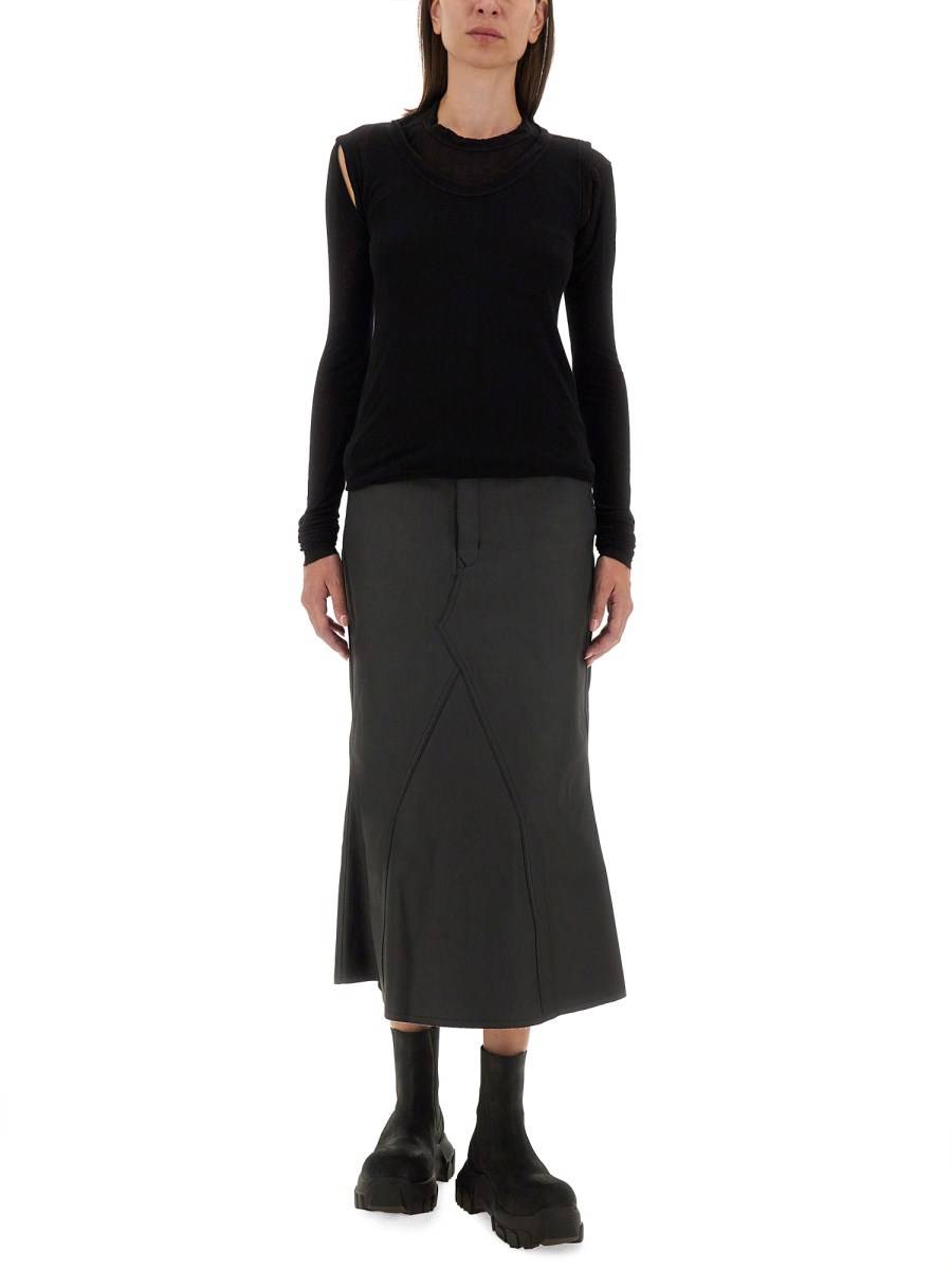RICK OWENS T-SHIRT IN SETA E VISCOSA Nuovo