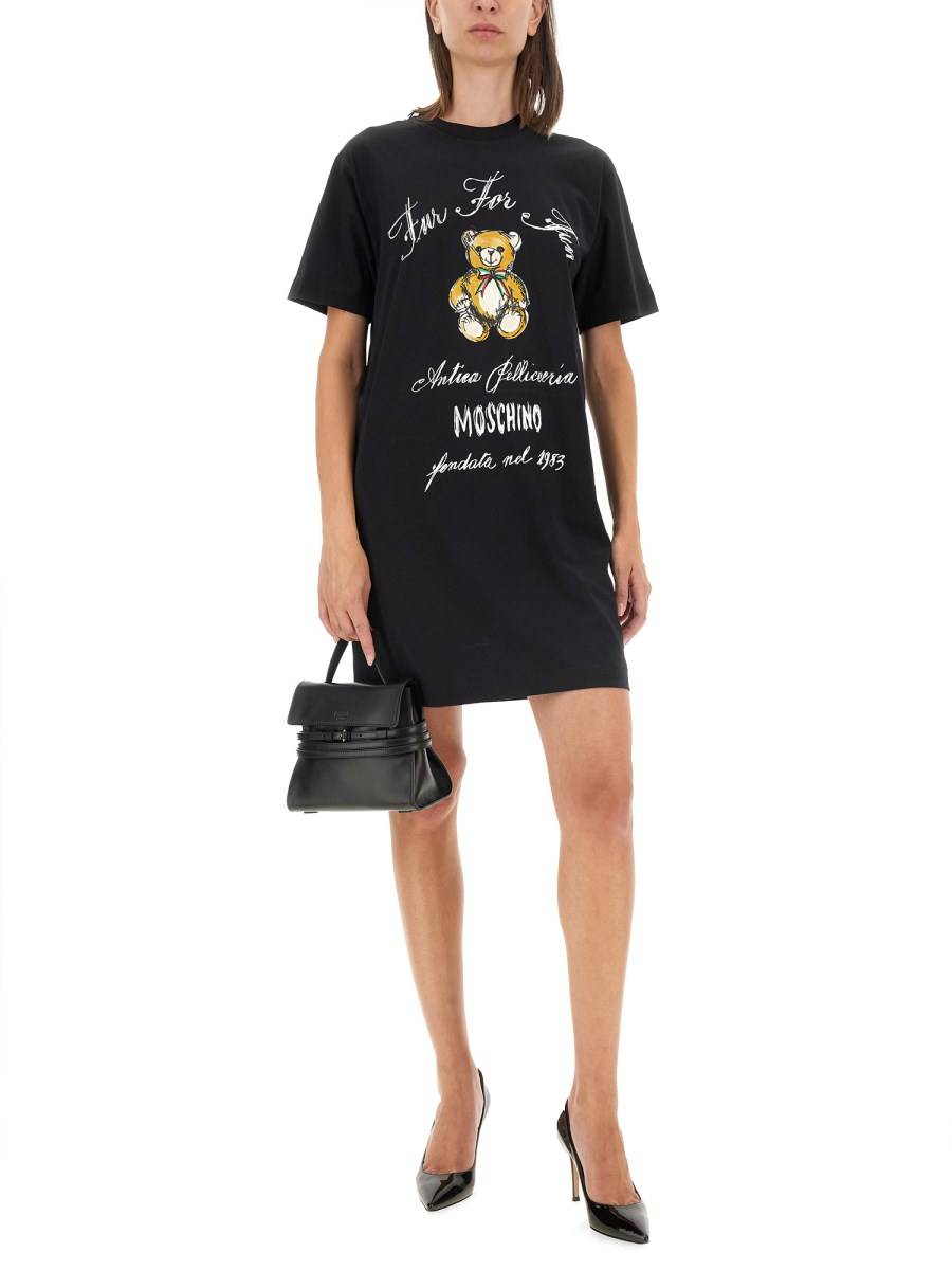 MOSCHINO ABITO IN COTONE CON LOGO Offerte