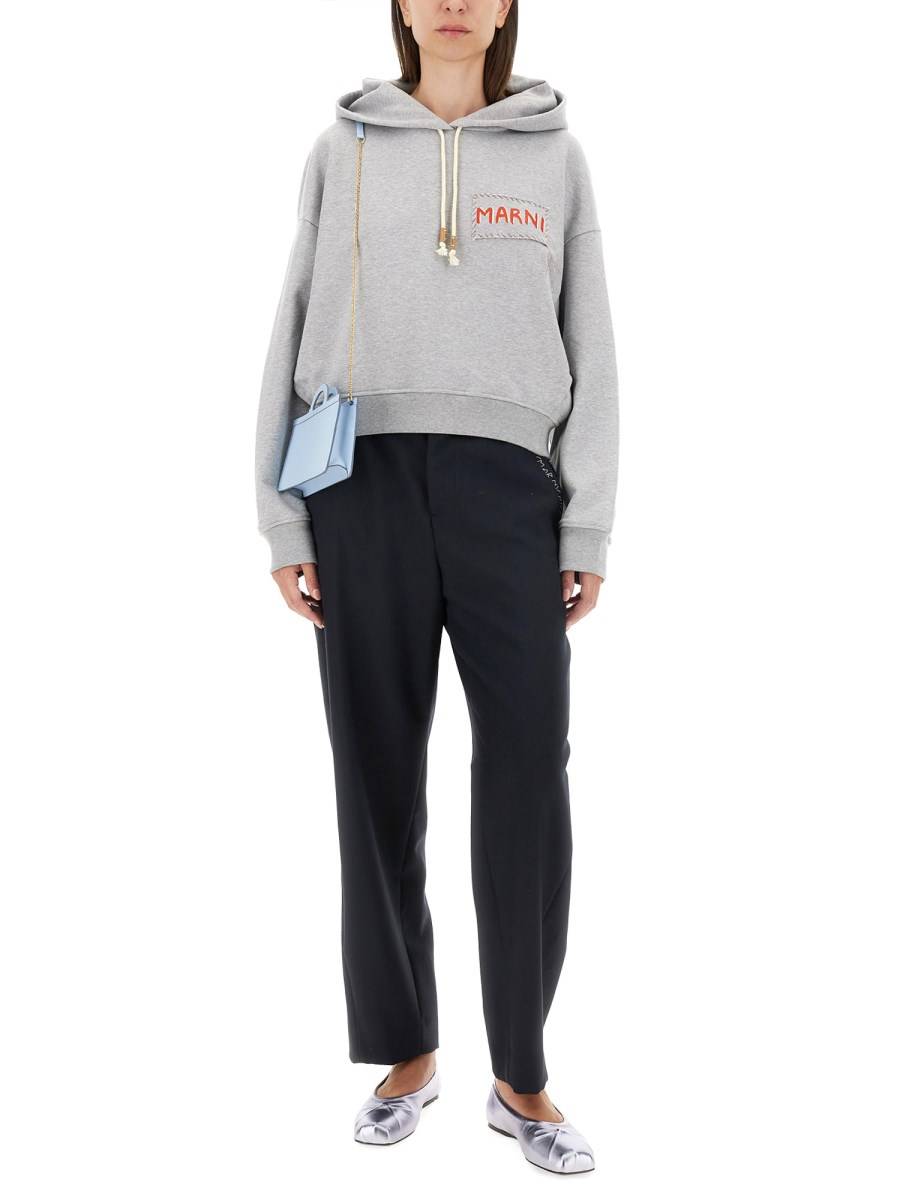 MARNI FELPA IN COTONE CON LOGO Negozio