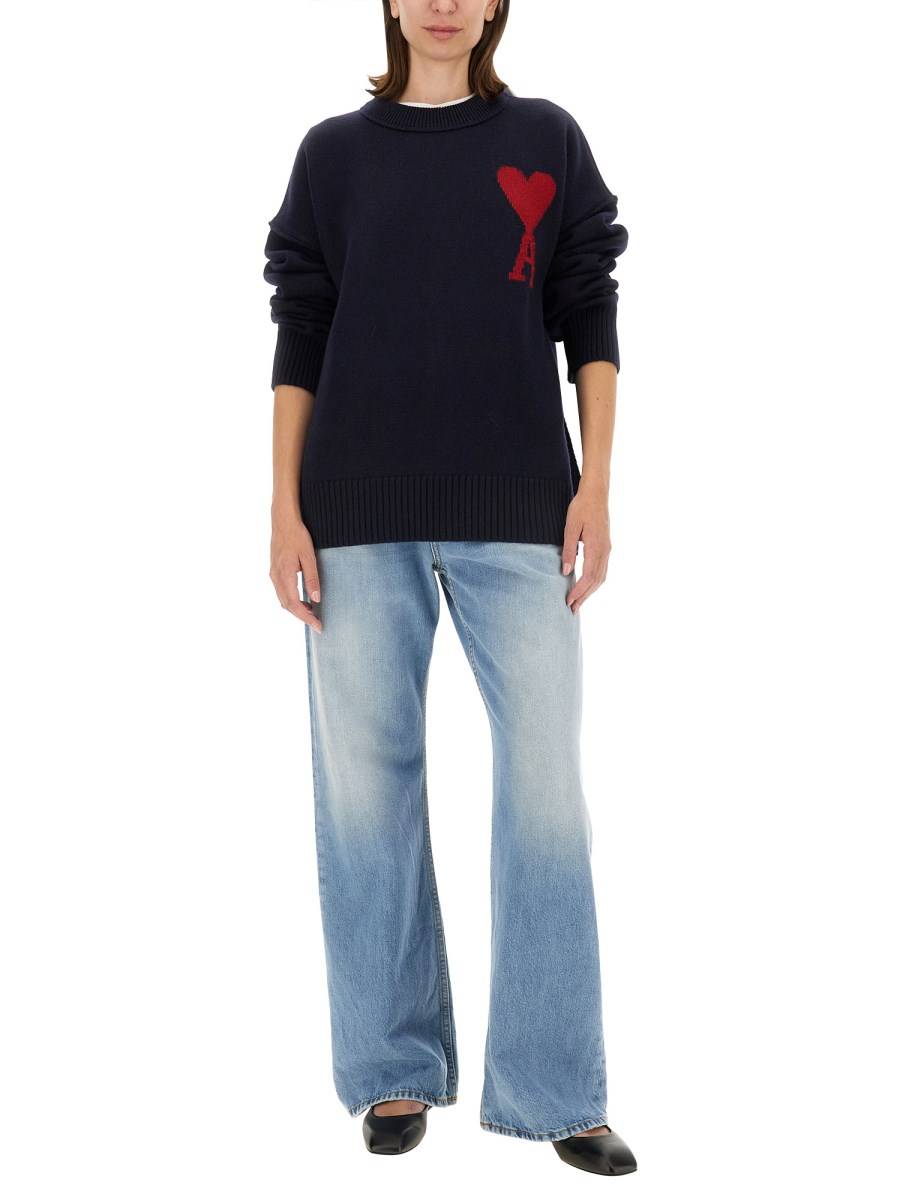 AMI PARIS MAGLIA CON RICAMO LOGO Soddisfazione Garantita