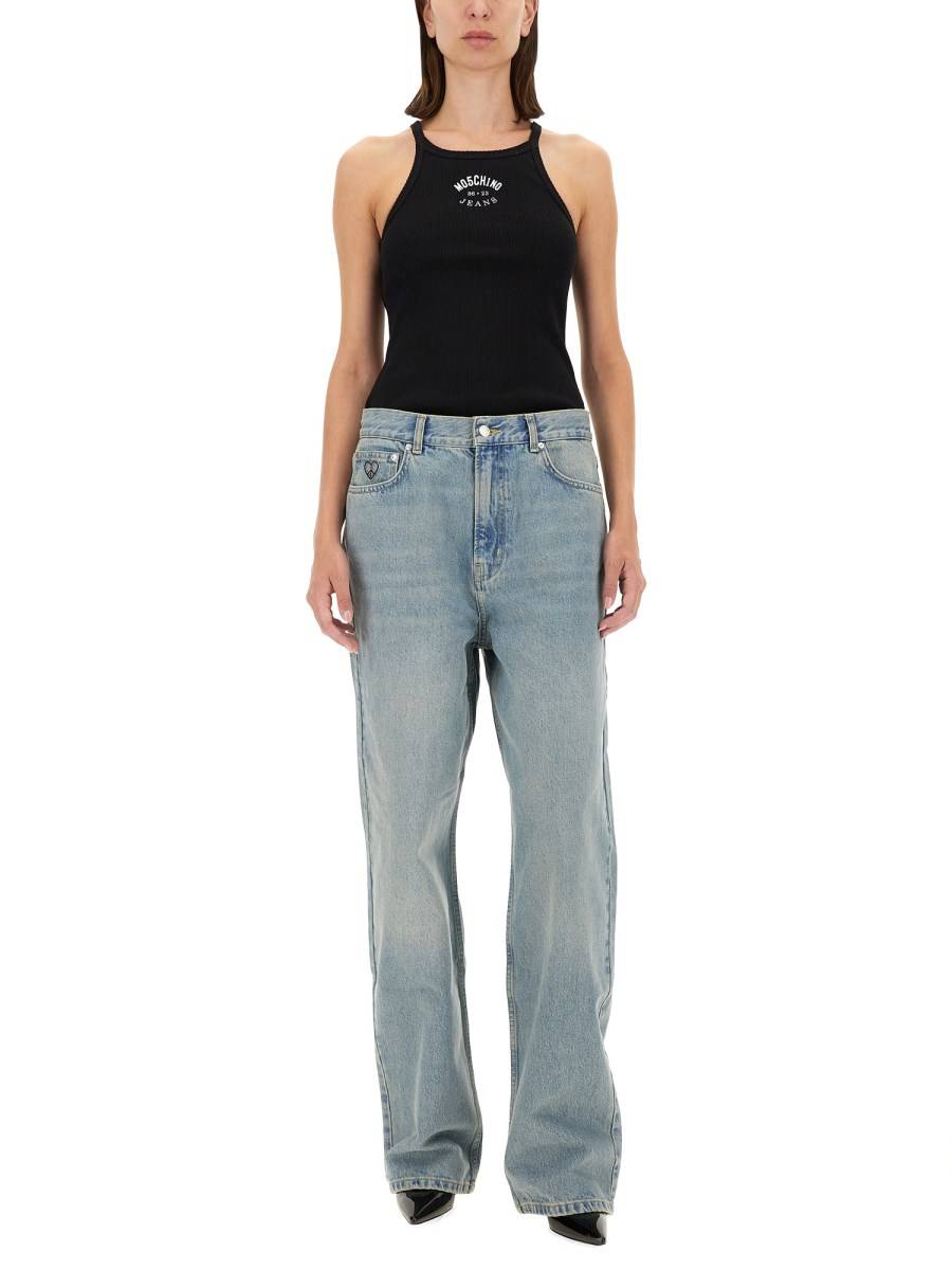 MOSCHINO JEANS TANK TOP CON LOGO Convenienza