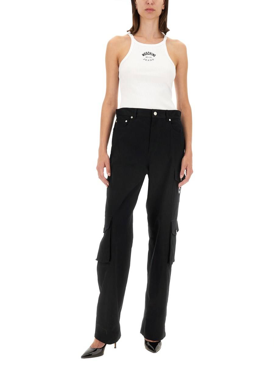 MOSCHINO JEANS TANK TOP CON LOGO Novità