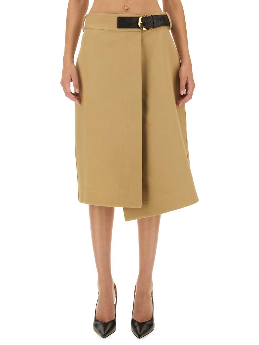 BOTTEGA VENETA GONNA MIDI IN CANVAS Economico