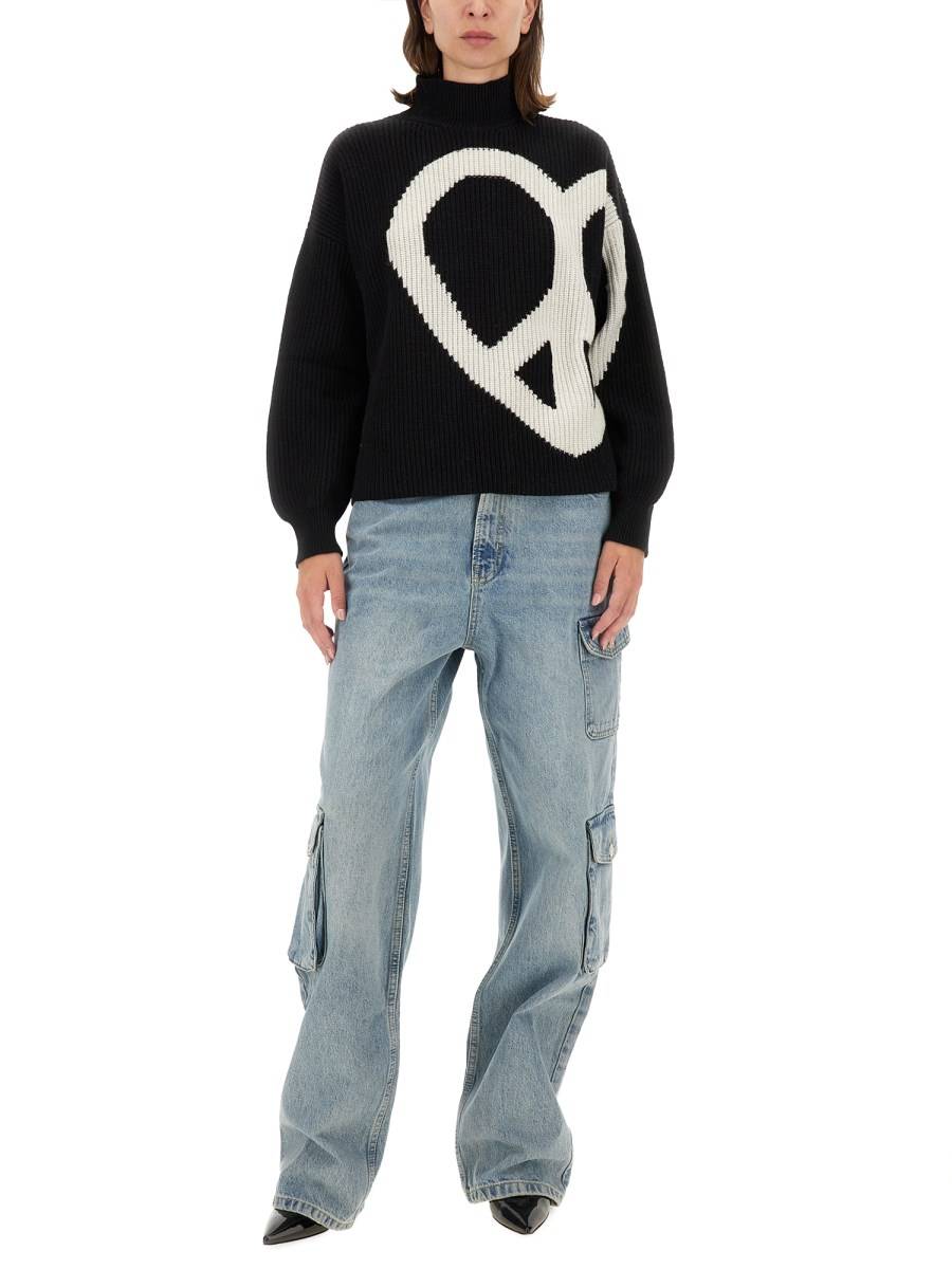MOSCHINO JEANS PANTALONE CARGO IN DENIM Vendita Economica