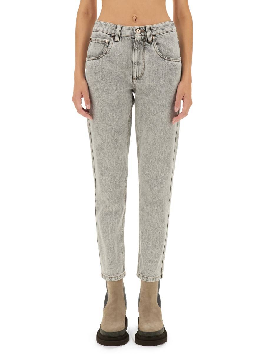 BRUNELLO CUCINELLI JEANS REGULAR FIT IN DENIM DI COTONE Negozio online di fabbrica