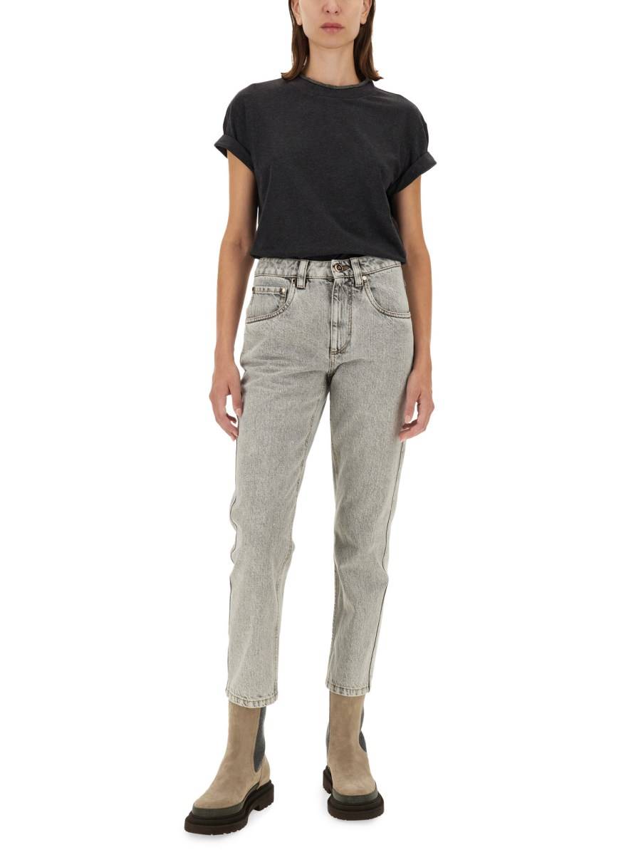 BRUNELLO CUCINELLI JEANS REGULAR FIT IN DENIM DI COTONE Negozio online di fabbrica