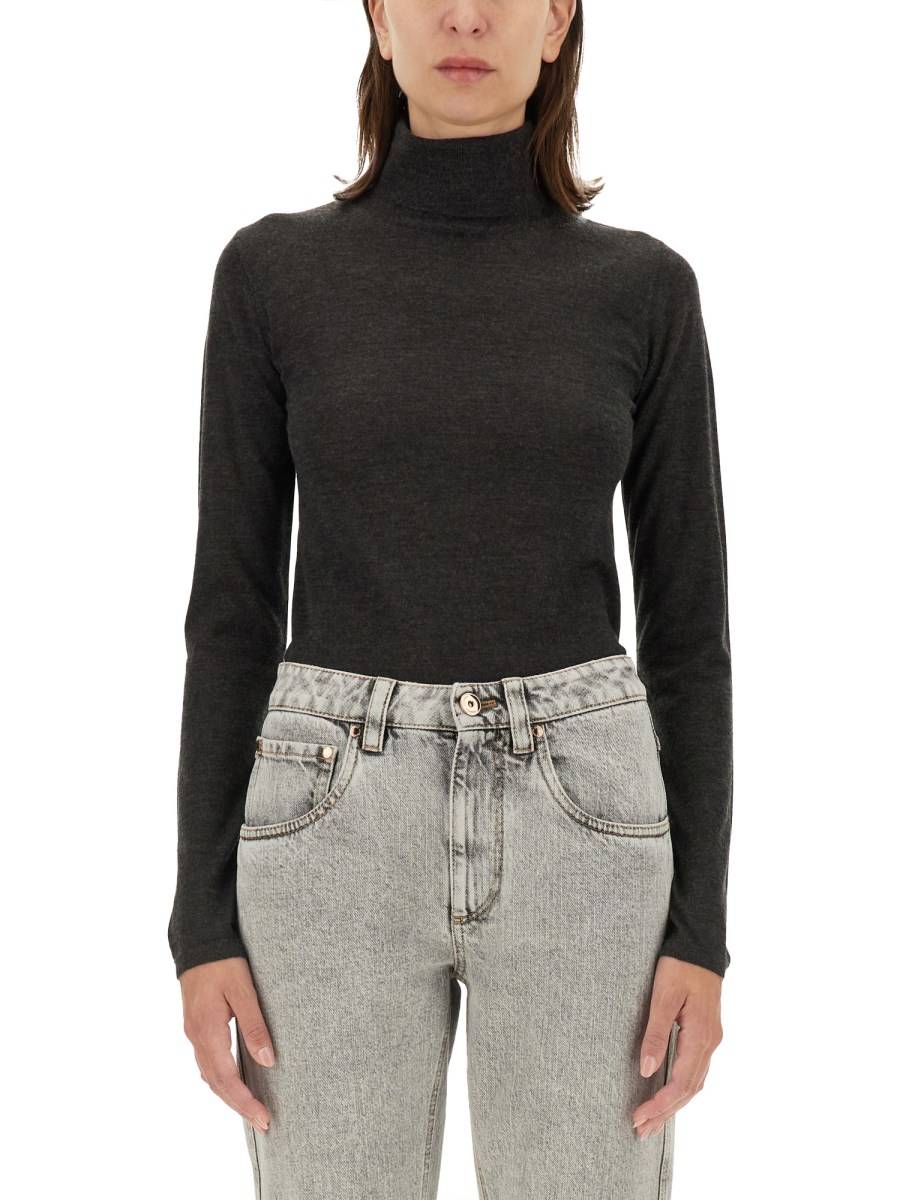 BRUNELLO CUCINELLI MAGLIA CON COLLO ALTO IN CASHMERE Grande vendita