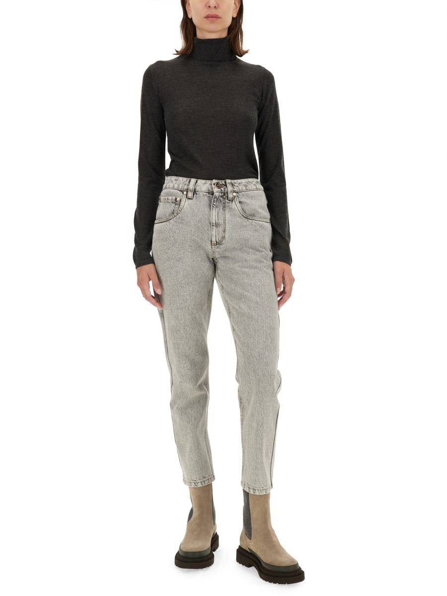 BRUNELLO CUCINELLI MAGLIA CON COLLO ALTO IN CASHMERE Grande vendita