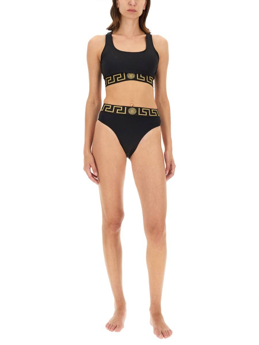 VERSACE TOP BIKINI CON BORDO GRECA Offerta Giorno del Papà