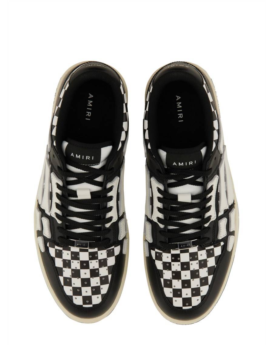 AMIRI SNEAKER SKEL IN PELLE CON MOTIVO CHECK Offerta temporanea