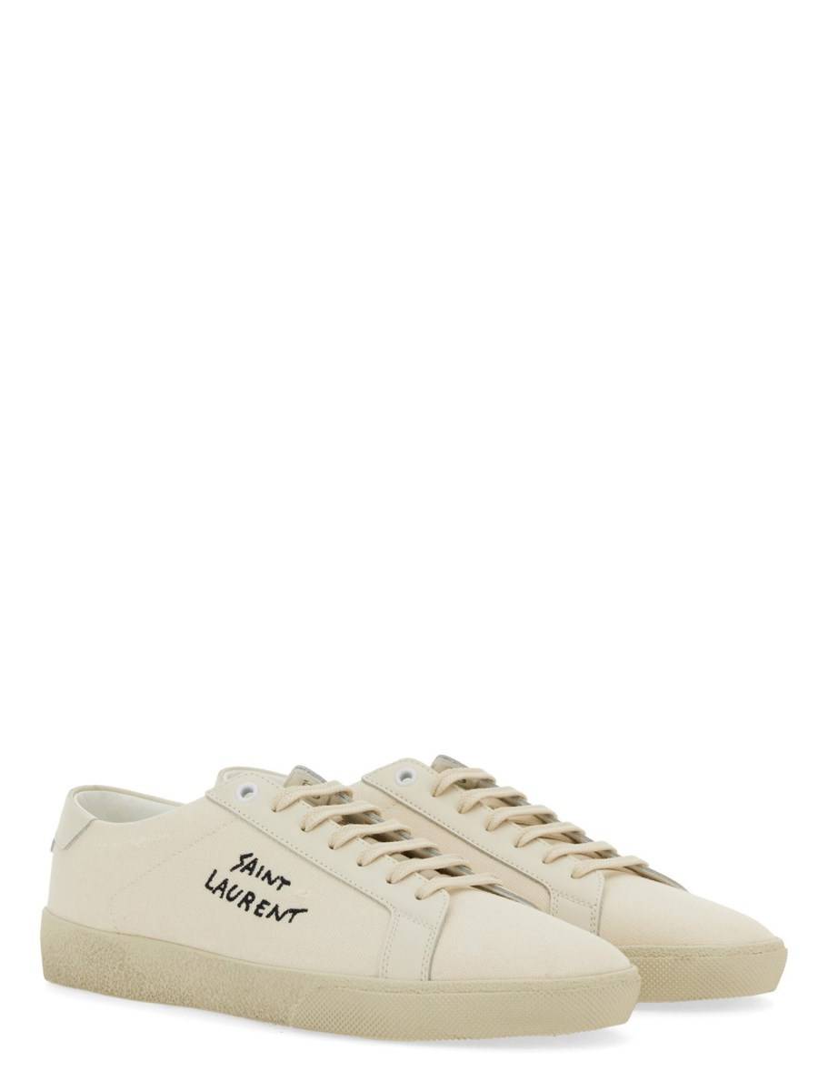 SAINT LAURENT SNEAKER COURT CLASSIC SL/06 IN PELLE E TESSUTO WORN-LOOK Nuovo
