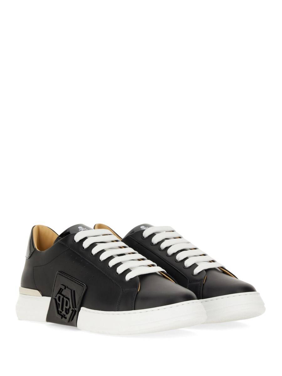 PHILIPP PLEIN SNEAKER IN PELLE CON LOGO Spedizione Gratuita