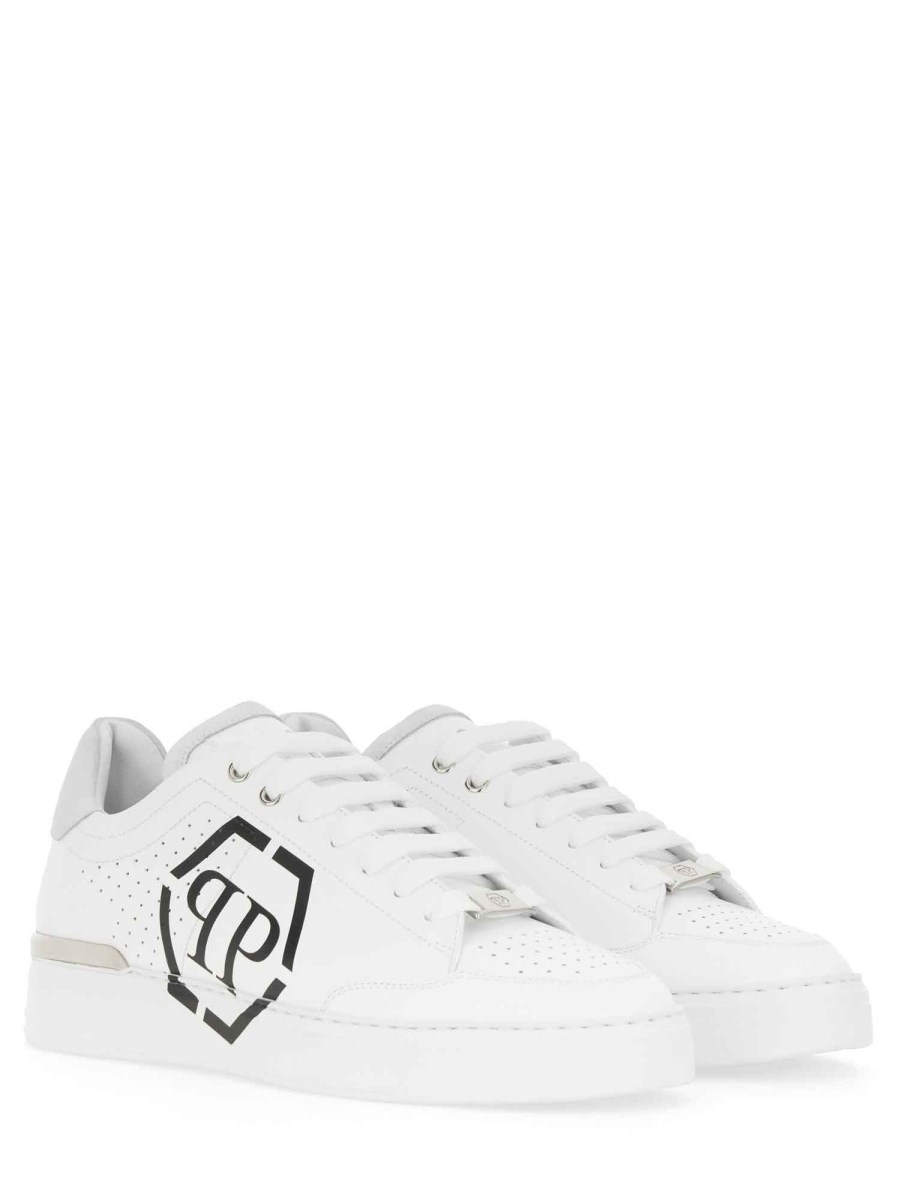PHILIPP PLEIN SNEAKER IN PELLE CON LOGO Pezzi Unici