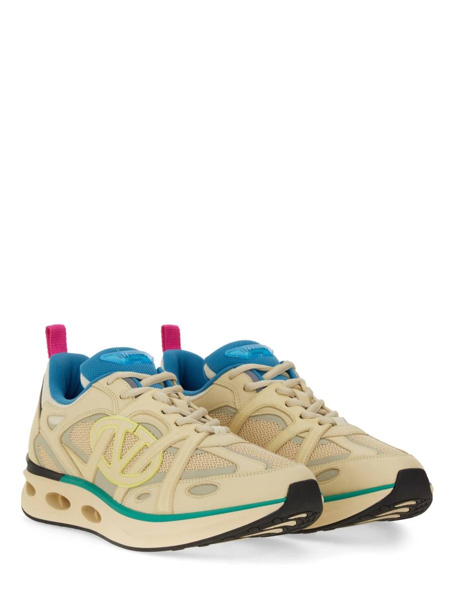 VALENTINO GARAVANI SNEAKER LOW TOP VLOGO EASYJOG IN PELLE E TESSUTO Saldi