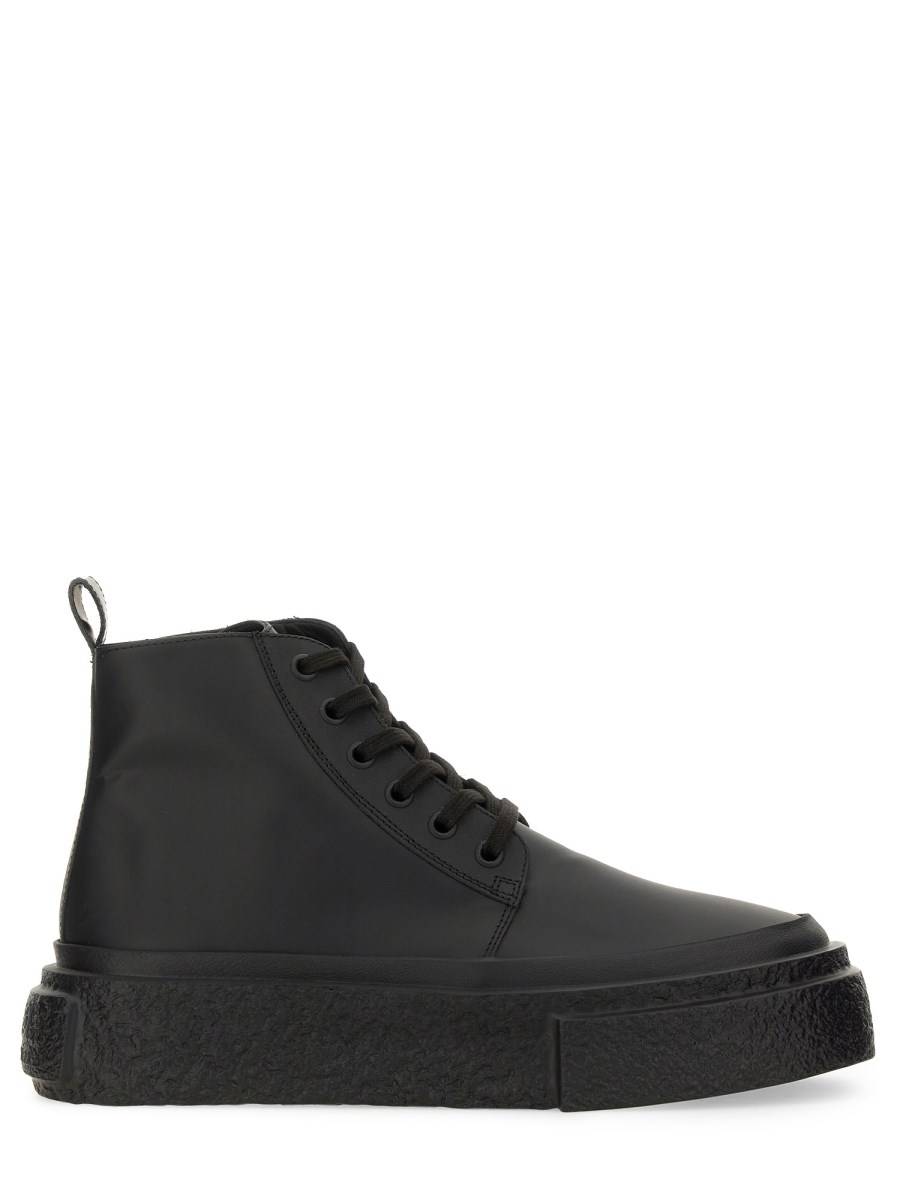 MM6 MAISON MARGIELA SNEAKER STRINGATA IN PELLE Vendite Flash