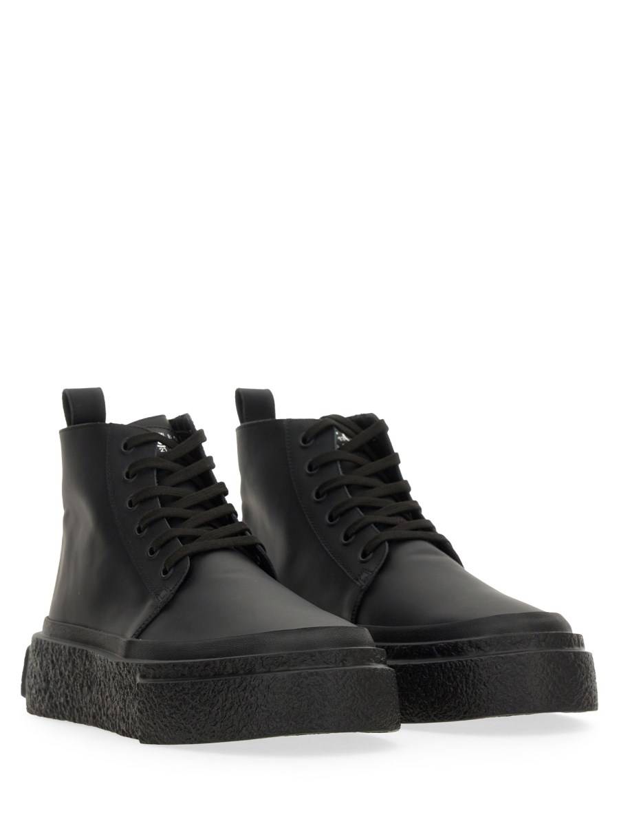 MM6 MAISON MARGIELA SNEAKER STRINGATA IN PELLE Vendite Flash