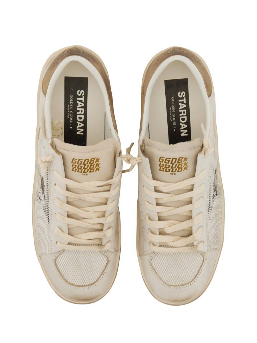 GOLDEN GOOSE SNEAKER "STARDAN" IN RETE E PELLE NABUK Comprare a buon mercato