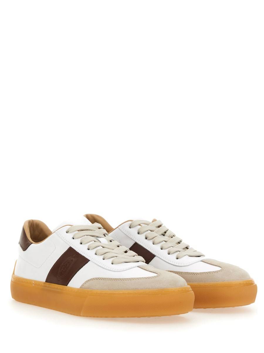 TOD&#39;S SNEAKER IN PELLE CON LOGO ACQUISTA ORA
