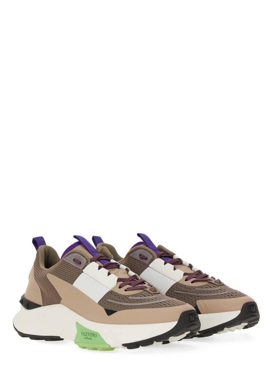 VALENTINO GARAVANI SNEAKER IN PELLE E MESH Spedizione gratuita