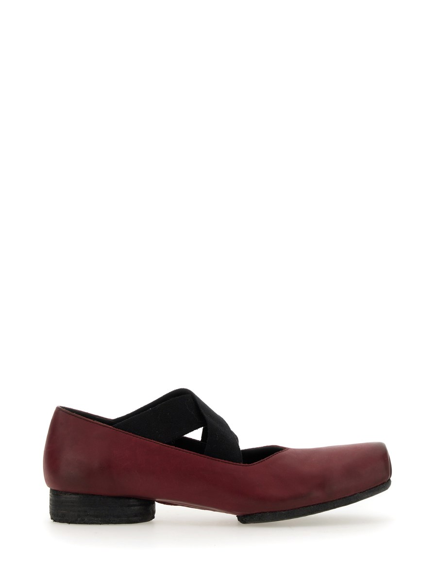 UMA WANG BALLERINA IN PELLE CON FASCE ELASTICHE Acquista Ora