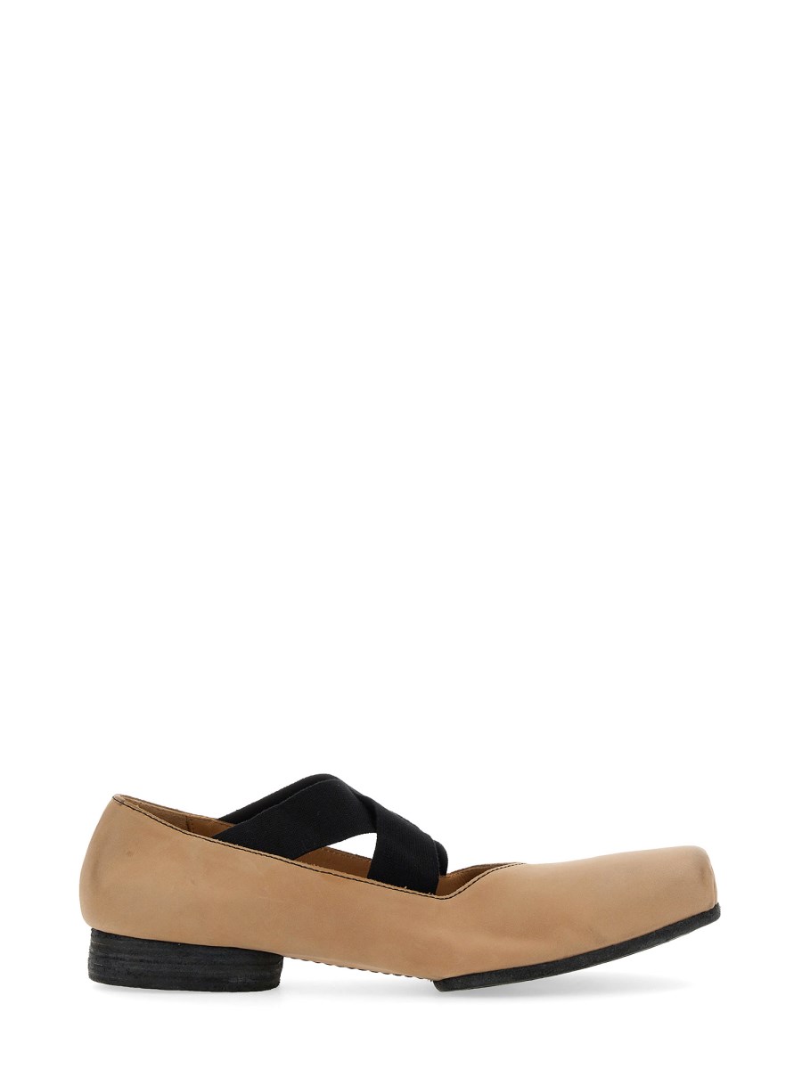 UMA WANG BALLERINA IN PELLE CON FASCE ELASTICHE Promozione Limitata