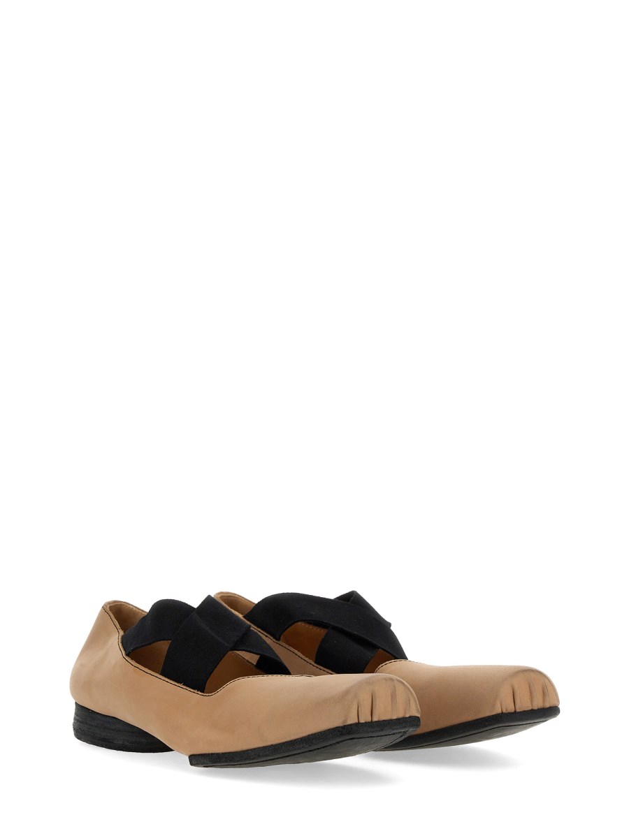 UMA WANG BALLERINA IN PELLE CON FASCE ELASTICHE Promozione Limitata