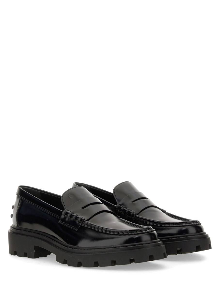 TOD&#39;S MOCASSINO IN PELLE CON LOGO Offerta