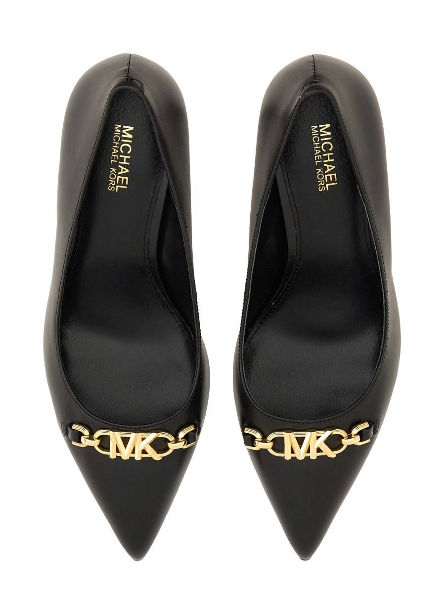 MICHAEL BY MICHAEL KORS DÉCOLLETÉ CON LOGO IN PELLE Vendita Calda