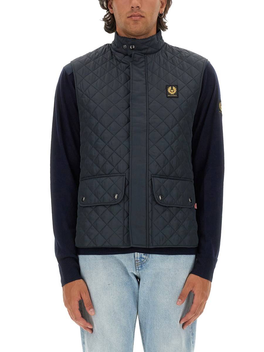 BELSTAFF GILET ICON IN NYLON TRAPUNTATO Lightning offer