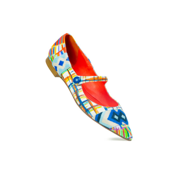 Prosperine Ballerina da Donna in Tessuto Multicolor Nuova