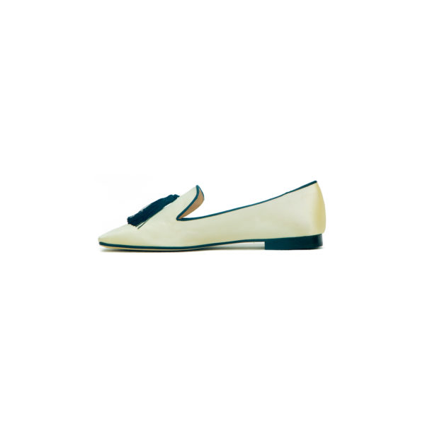 Prosperine Mocassino da Donna in Raso con Nappine Nuova