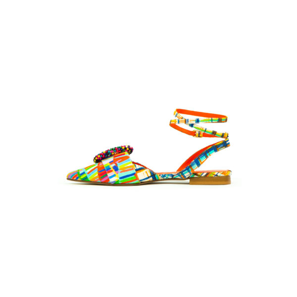 Prosperine Sandalo da Donna in Tessuto Multicolor Nuovo
