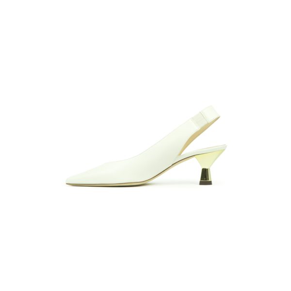 Prosperine Sandalo da Donna in Nappa con Tacco Laccato Oro In Linea