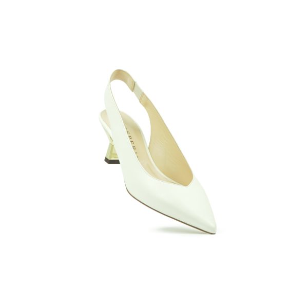 Prosperine Sandalo da Donna in Nappa con Tacco Laccato Oro In Linea