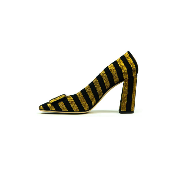 Prosperine Scarpa donna in tessuto a righe Presa
