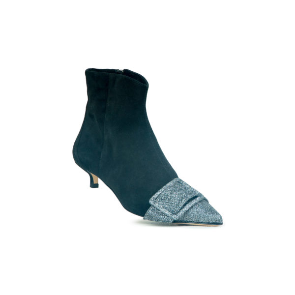 Prosperine Stivale da Donna in Camoscio con Punta in Glitter In Vendita