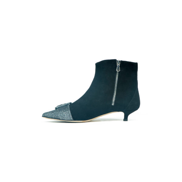 Prosperine Stivale da Donna in Camoscio con Punta in Glitter In Vendita