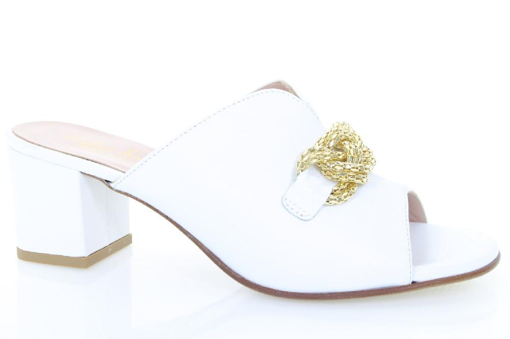 Soffice Sogno Sabot in pelle con access. catena Outlet