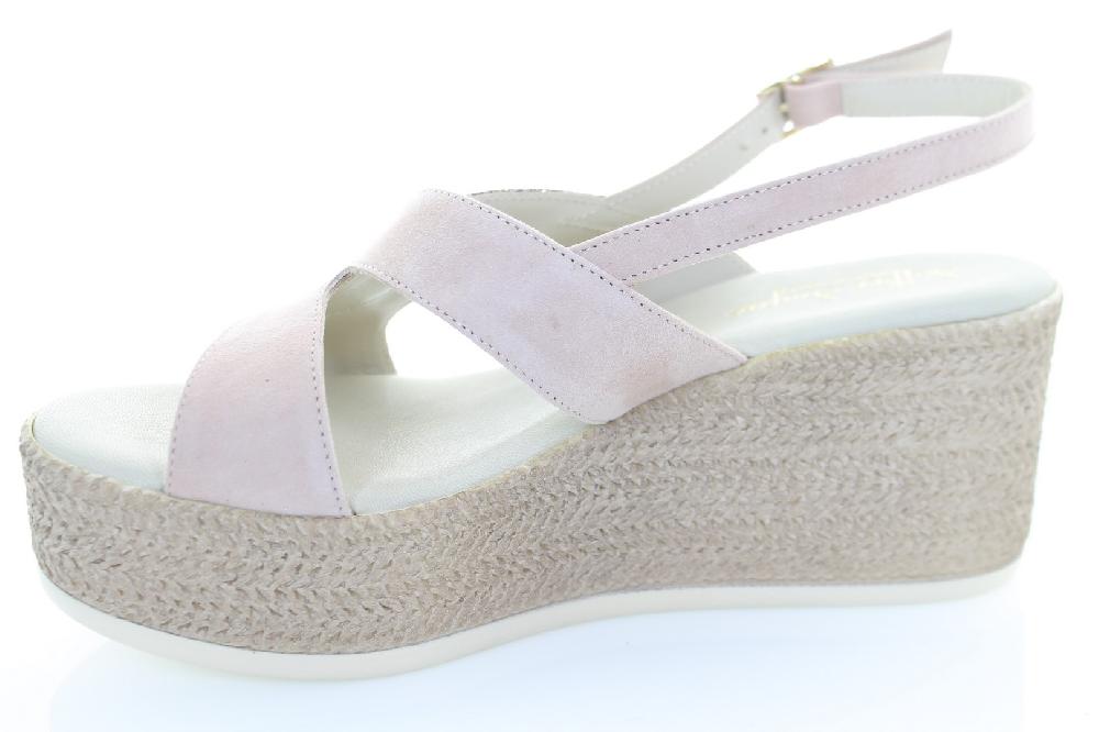 Soffice Sogno Sandalo in pelle e tessuto glitter Offerte