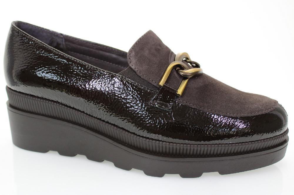 Soffice Sogno Slip on in pelle effetto vernice Consegna Veloce