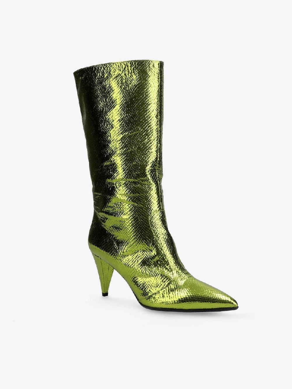 Strategia Stivale Verde Metallizzato Italy