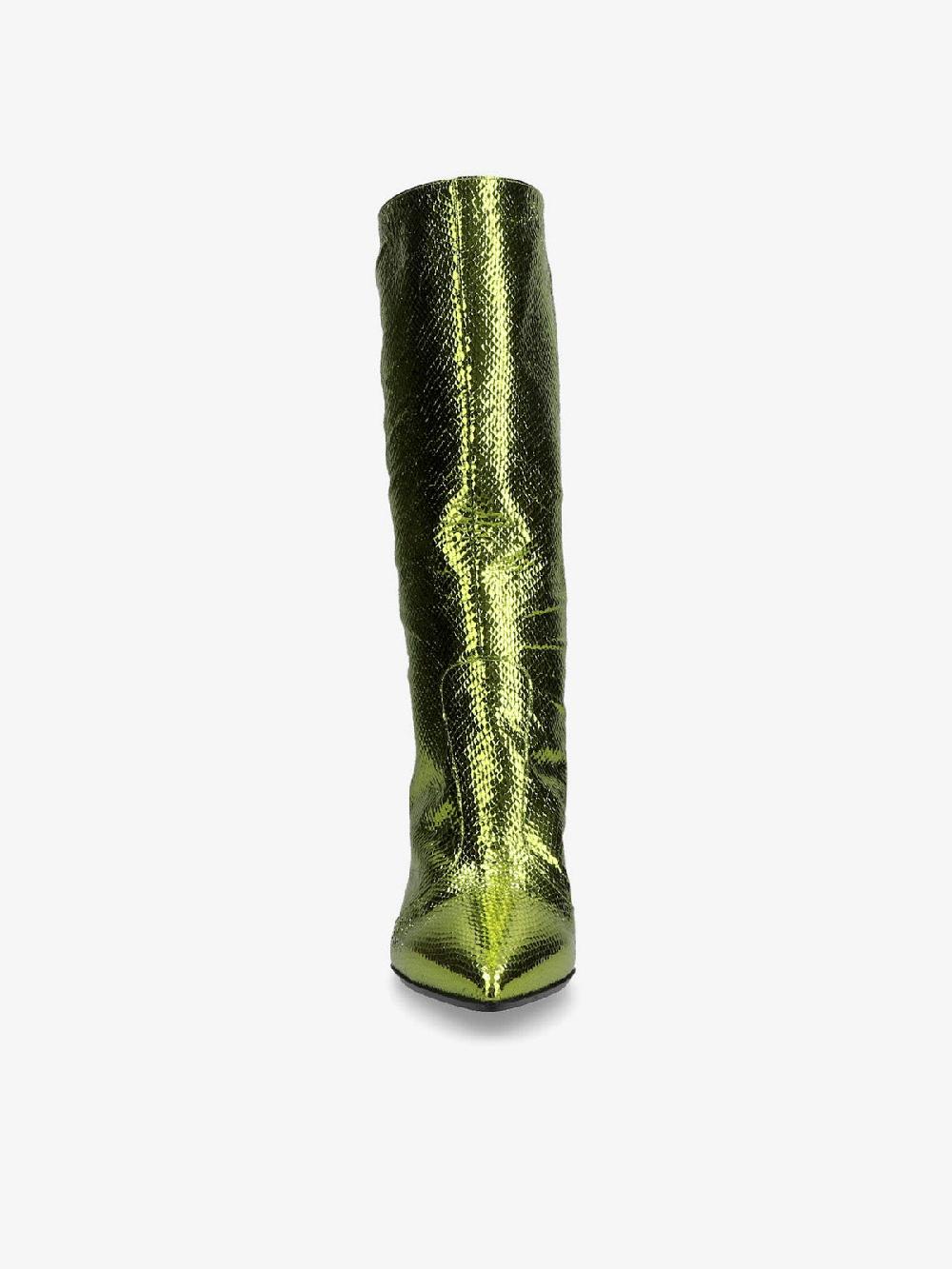 Strategia Stivale Verde Metallizzato Italy