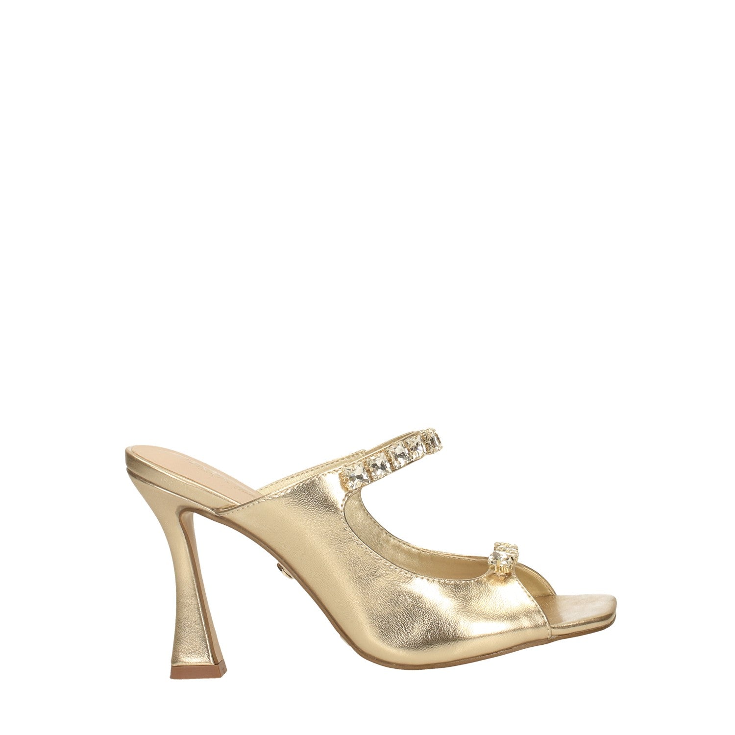 Tata Italia Mules in tessuto con pietre. Tacco alto 10cm Liquidazione