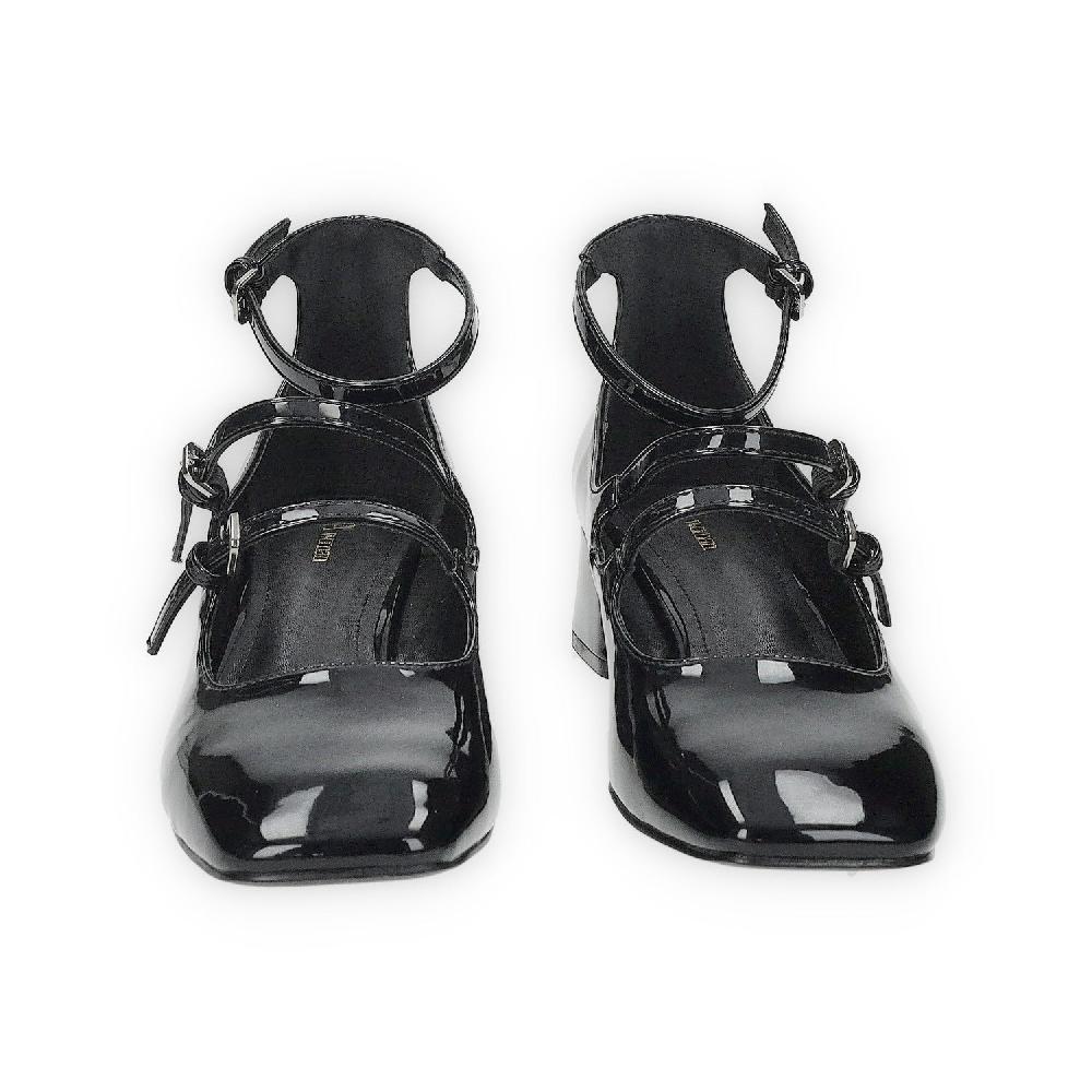 Tata Italia Décolleté nere in vernice con catenina. Tacco alto 6cm Vendita calda
