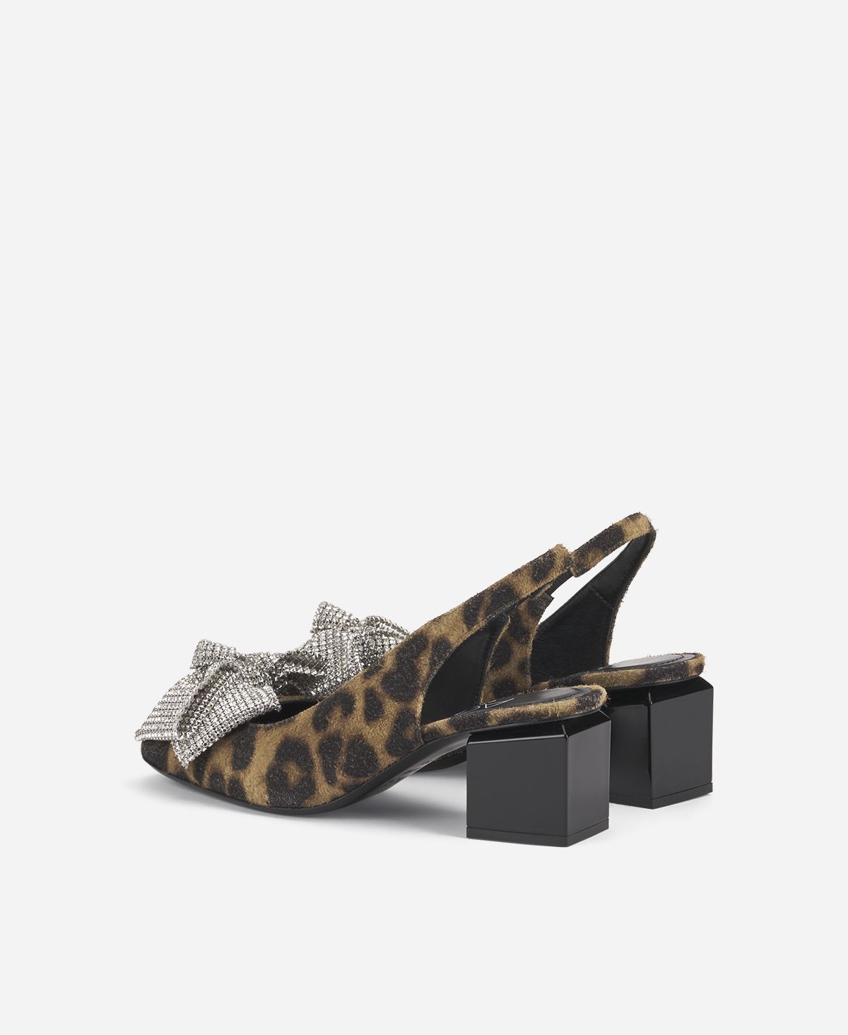 ﻿Agl Sling-back con fiocco Stampa leopard Angie Ribbon Qualità