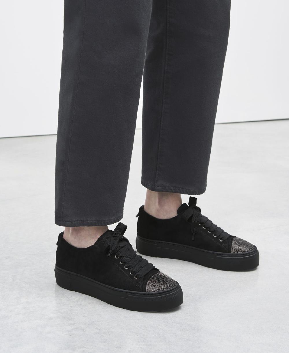 Agl Sneaker con puntina di strass Nero Vananda Crystal Soddisfazione Garantita