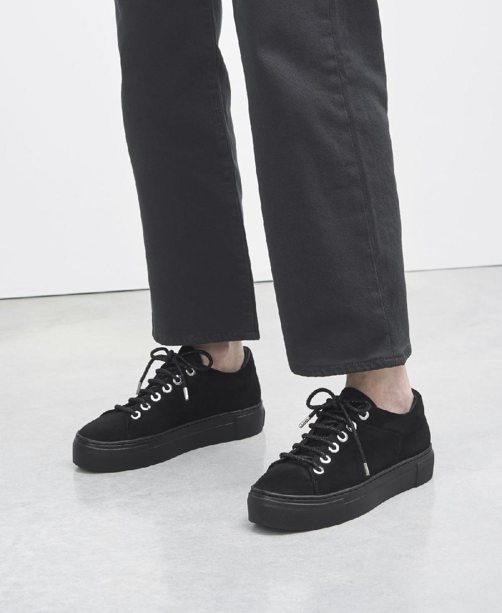 Agl Sneaker in velour Nero Crystal Sconto