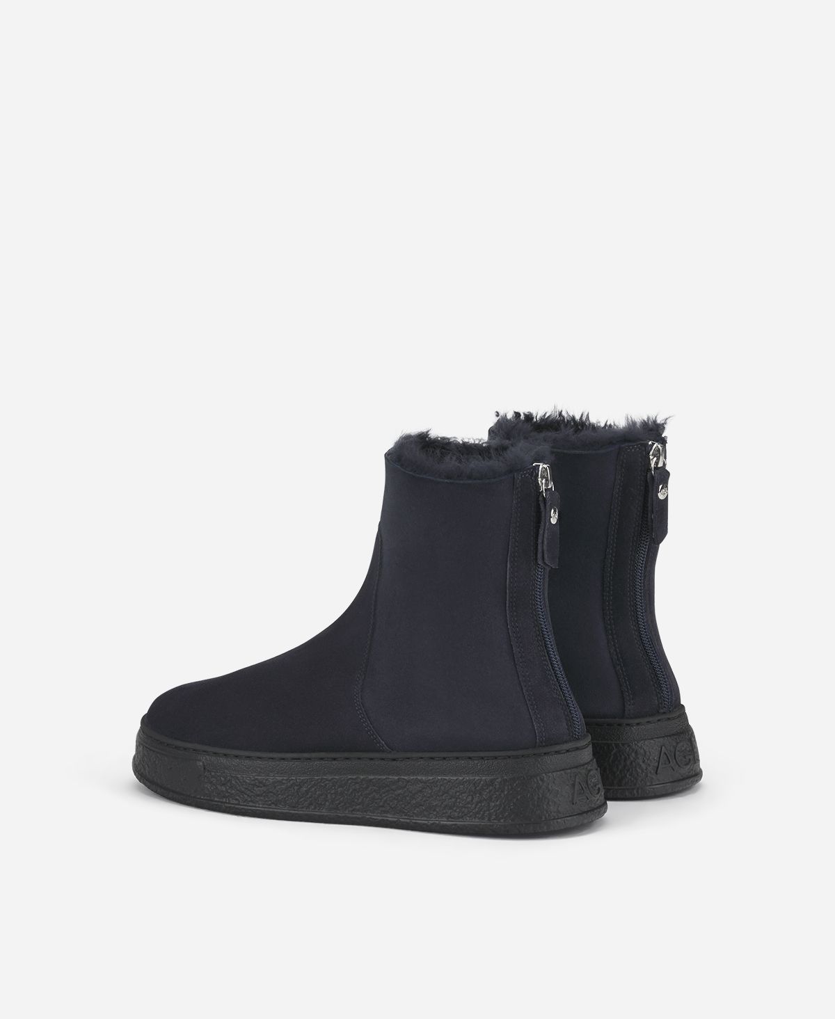 Agl Stivaletto in montone Blu Giuly Warm Outlet