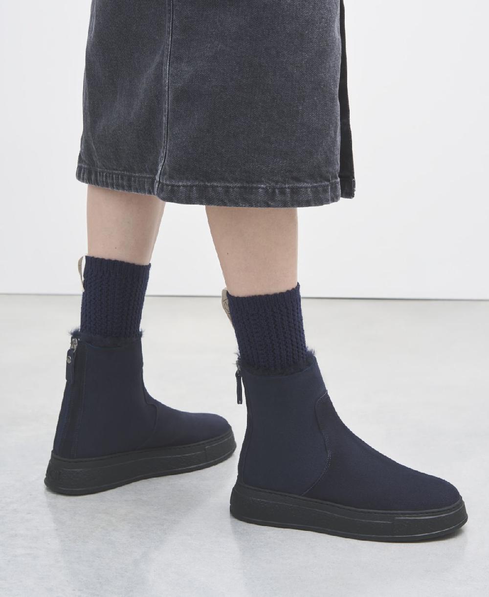 Agl Stivaletto in montone Blu Giuly Warm Outlet